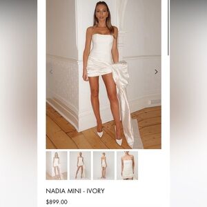 Effie Kats ivory cream white mini dress XS